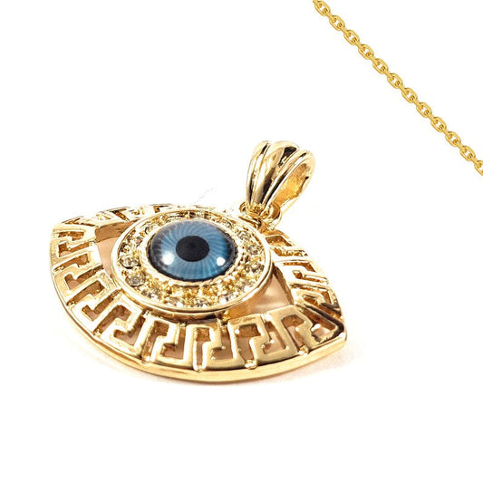 Collier chaîne et pendentif œil Oriental