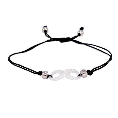 Bracelet cordon céramique pour femme - Infini blanc