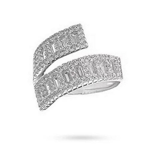 Bague femme réglable zirconiums sertis