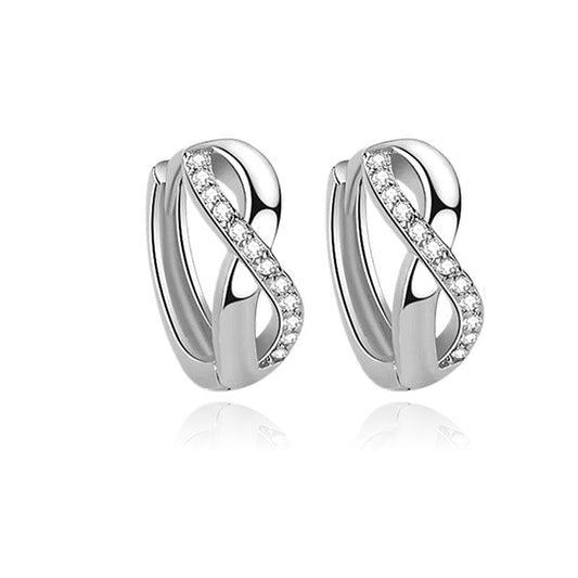 Boucles d'oreilles argent 925 Créoles Infini
