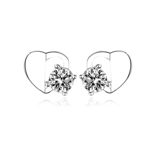 Boucles d'oreilles argent 925 Cœur Lou