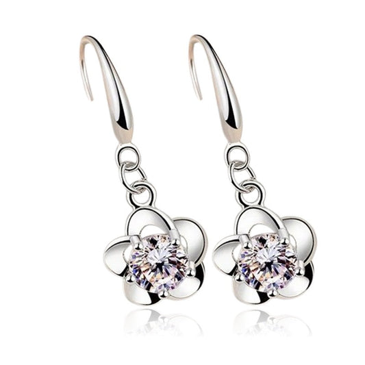 Boucles d'oreilles argent 925 Flower