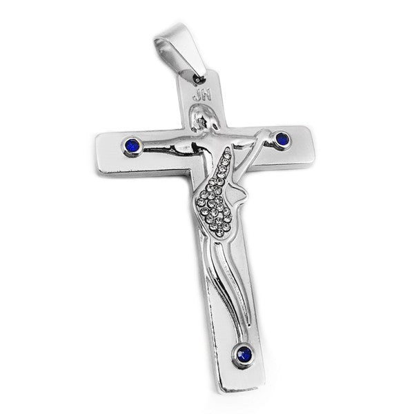 Croix guitare JOHNNY HALLYDAY en acier 316 - Couleur argenté