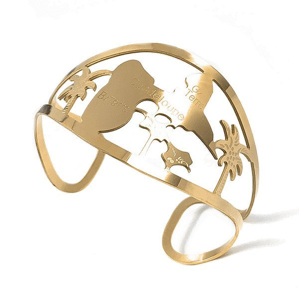 Bracelet pour femme - Acier 316 doré - La Guadeloupe
