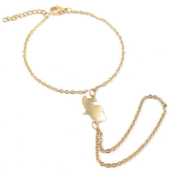 Bijou de main pour femme - Acier 316 doré - Martinique