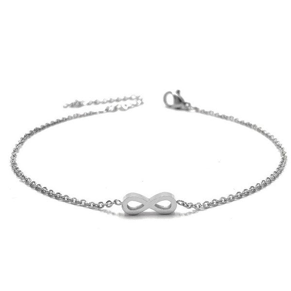 Chaine de cheville en Acier 316 - Infini argenté
