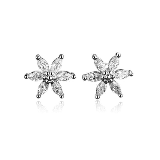 Boucles d'oreilles argent 925 Fleur