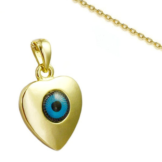 Collier pour femme - Coeur oeil turc