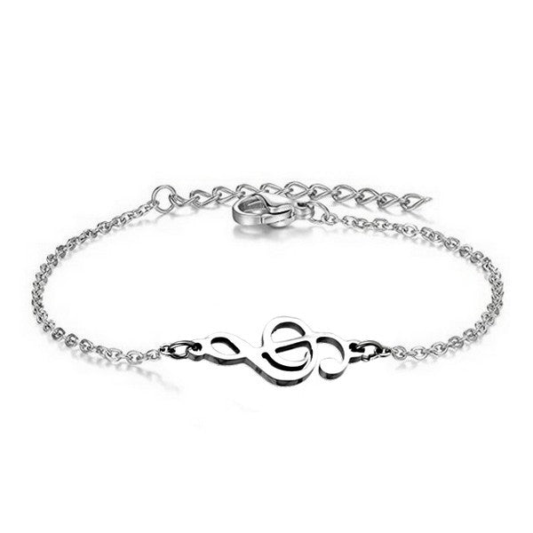 Bracelet pour femme - Acier inoxydable - clef de sol