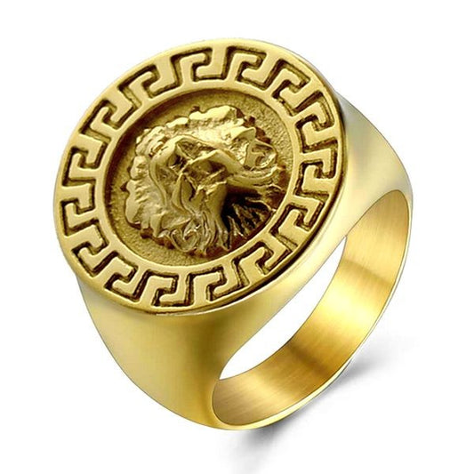 Bague pour homme - Acier 316 - Tête de lion