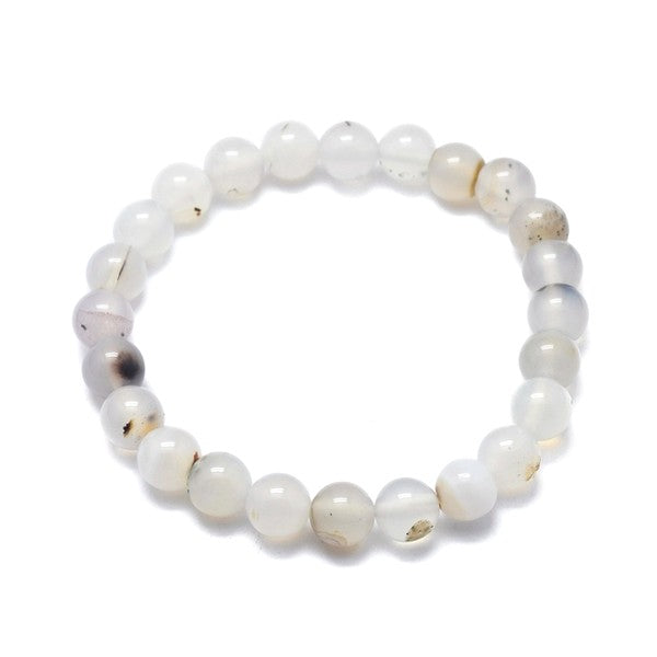 Bracelet pour homme ou femme - pierre naturelle 10 mm - Agate naturelle