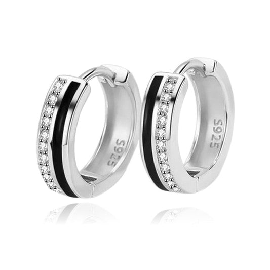 Boucles d'oreilles argent 925 Créoles Zuzana