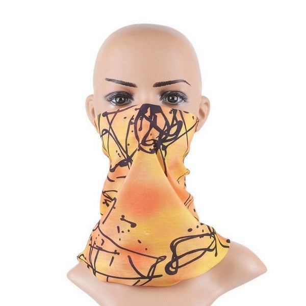 Foulard bandana cache cou orangé