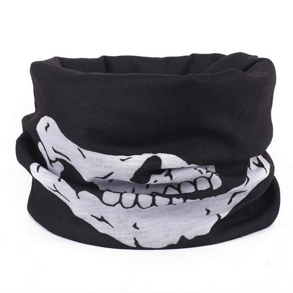 Foulard bandana cache cou tête de mort