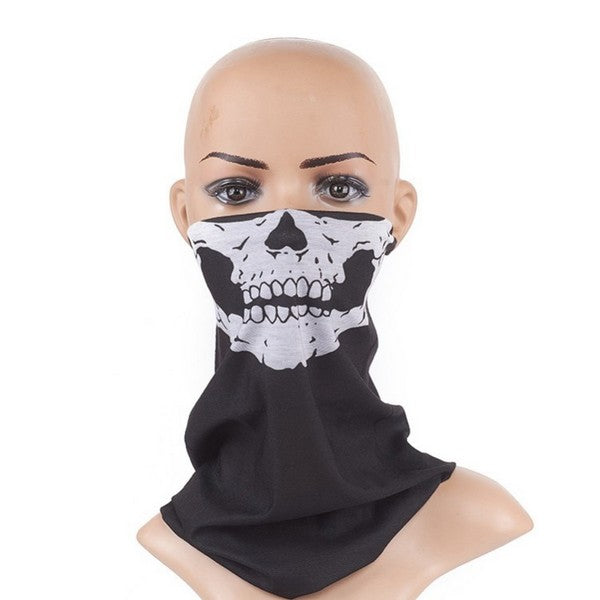 Foulard bandana cache cou tête de mort