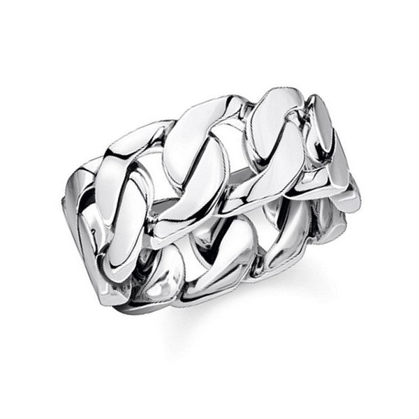 Bague acier 316 maille gourmette