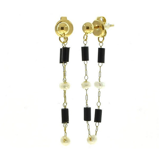 Boucles d'oreilles acier chirurgical inoxydable pierre naturelle agate