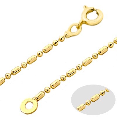 Chaine pour femme - Mailles alternées 1.2 mm * 45 cm