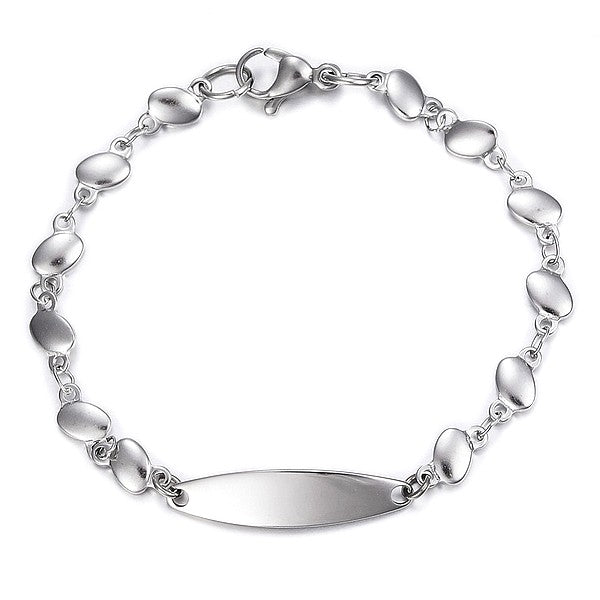 Bracelet gourmette acier inoxydable enfant