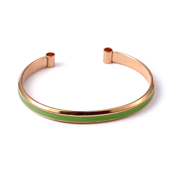 Bracelet acier inoxydable manchette green