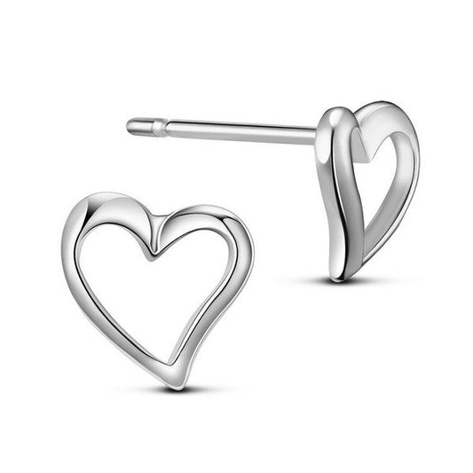 Boucles d'oreilles argent 925 coeur 13 mm