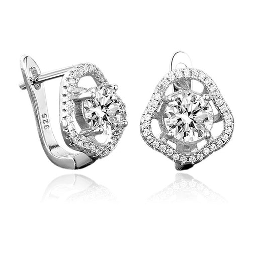 Boucles d'oreilles argent 925 Princesse
