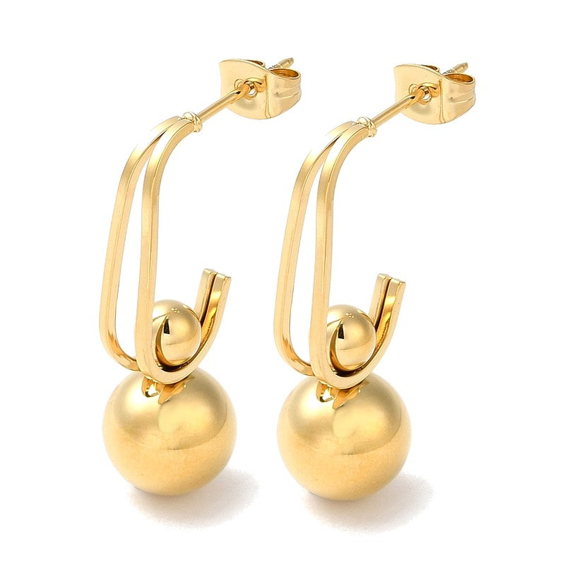 Boucles d'oreilles pendantes or 30 mm