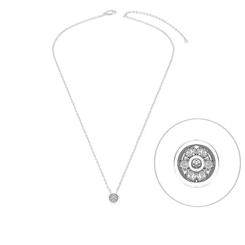Collier argent 925 cercle zirconiums sertis