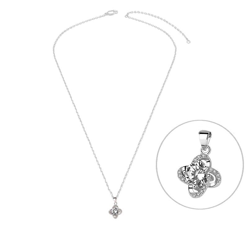 Collier argent 925 zirconiums sertis oxyde blanc