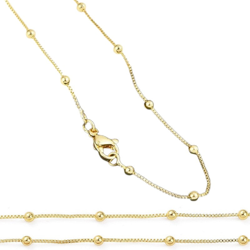 Collier doré chaîne satellite 45 cm