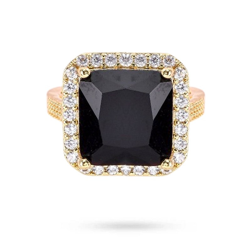 Bague femme réglable chevalière bleu nuit
