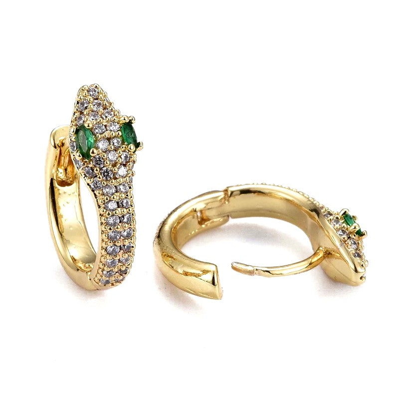 Boucles d'oreilles Créoles serpent