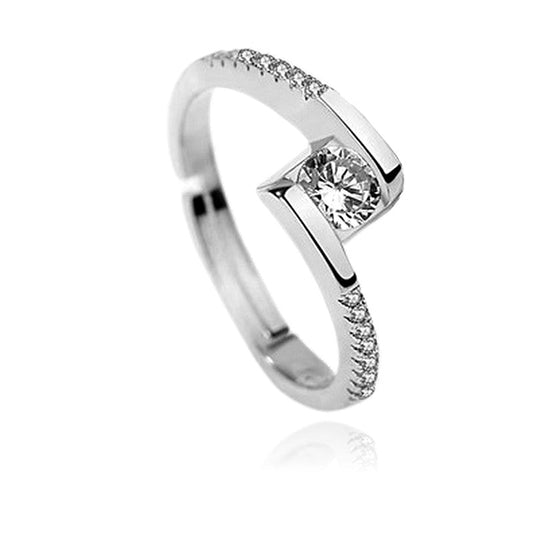 Bague solitaire argent 925 Celina