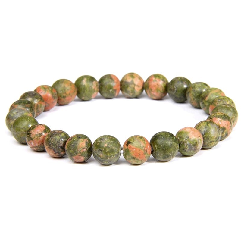 Bracelet pour homme ou femme - Pierre naturelle - Unakite