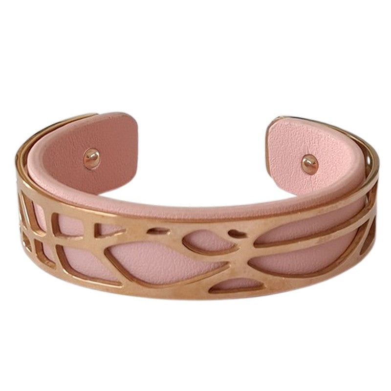Bracelet pour femme - Acier inoxydable - cuir disponible en différentes couleurs