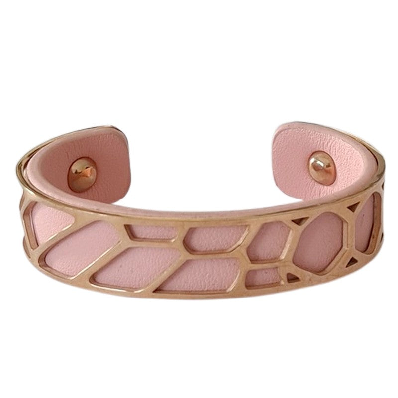 Bracelet pour femme - Acier inoxydable - cuir disponible en différentes couleurs