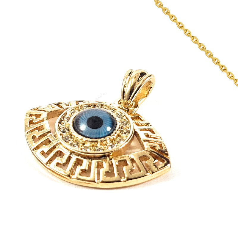 Collier chaîne et pendentif œil Oriental