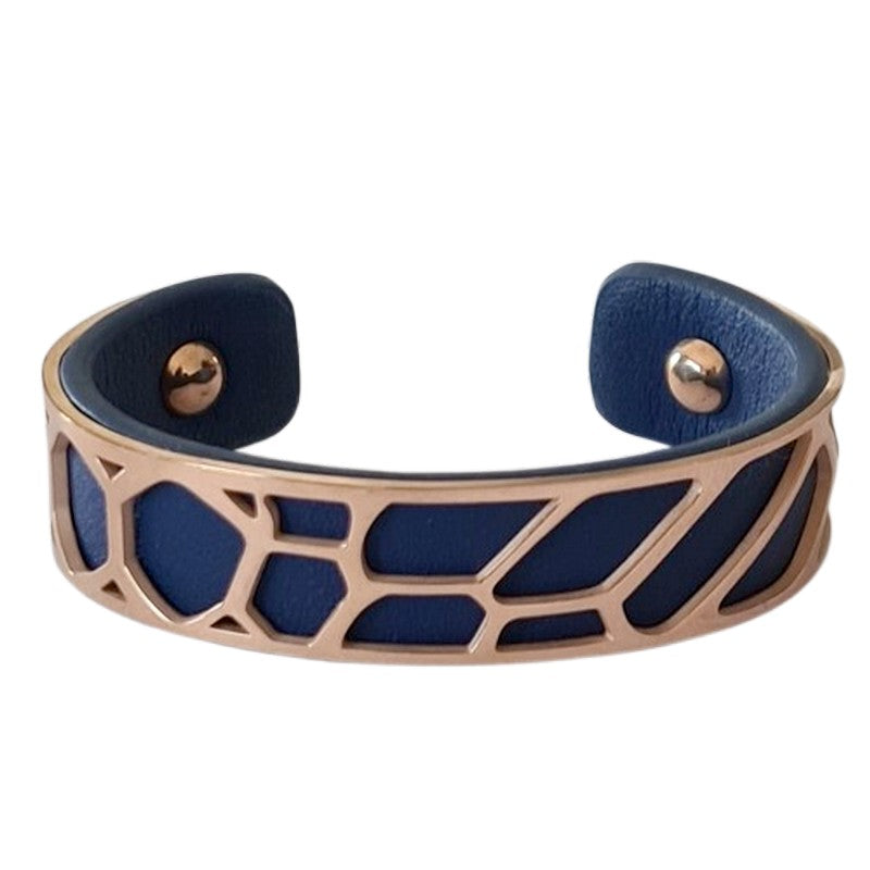 Bracelet pour femme - Acier inoxydable - cuir disponible en différentes couleurs