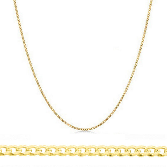 Collier chaîne - Maille gourmette 45 + 5 cm - 1.2 mm