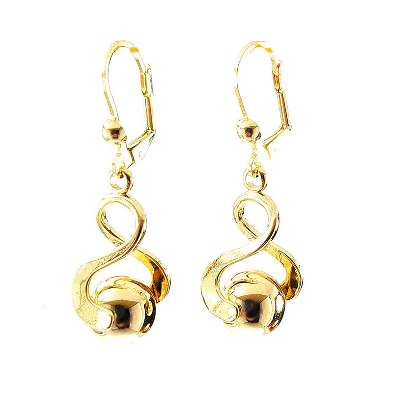 Boucles d'oreilles pendantes infini avec boule