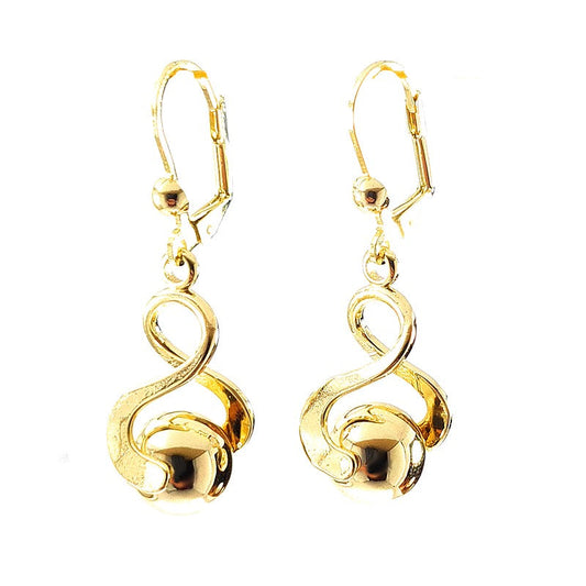 Boucles d'oreilles pendantes infini avec boule