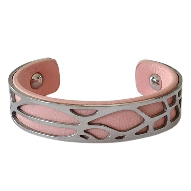 Bracelet pour femme - Acier inoxydable - cuir disponible en différentes couleurs