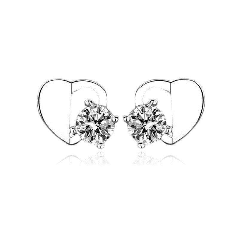 Boucles d'oreilles argent 925 Cœur Lou