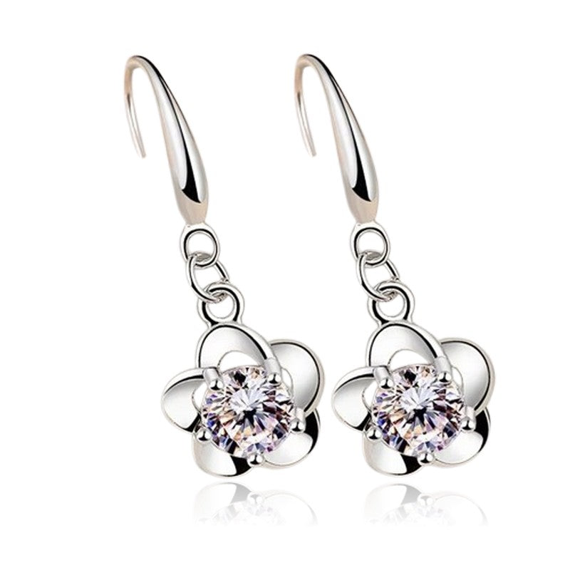 Boucles d'oreilles argent 925 Flower