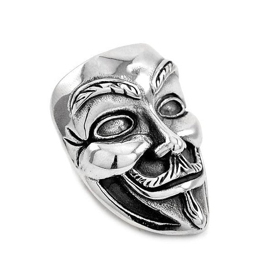 Pendentif acier 316 argenté Gothique Rock ou Biker - Anonymous