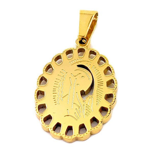 Pendentif acier 316 - Ovale gravé - Prière