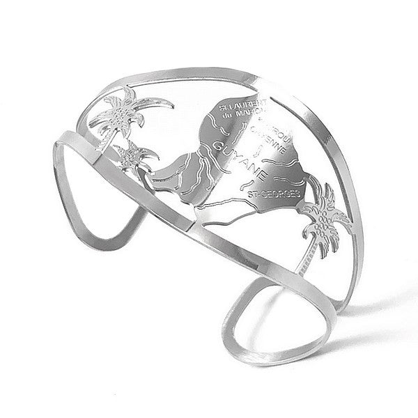 Bracelet pour femme - Acier 316 argenté - La Guyane