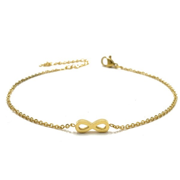 Chaine de cheville en Acier 316- Infini doré