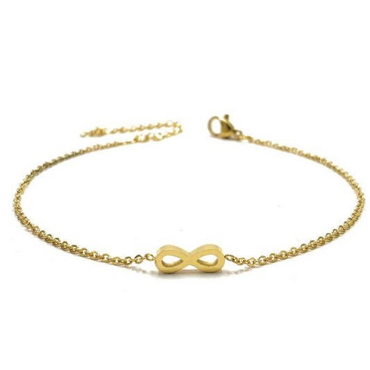 Chaine de cheville en Acier 316- Infini doré