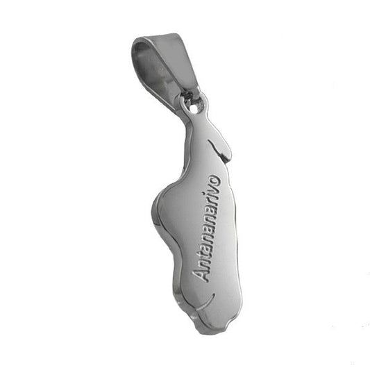 Pendentif en Acier 316 - Madagascar - argent
